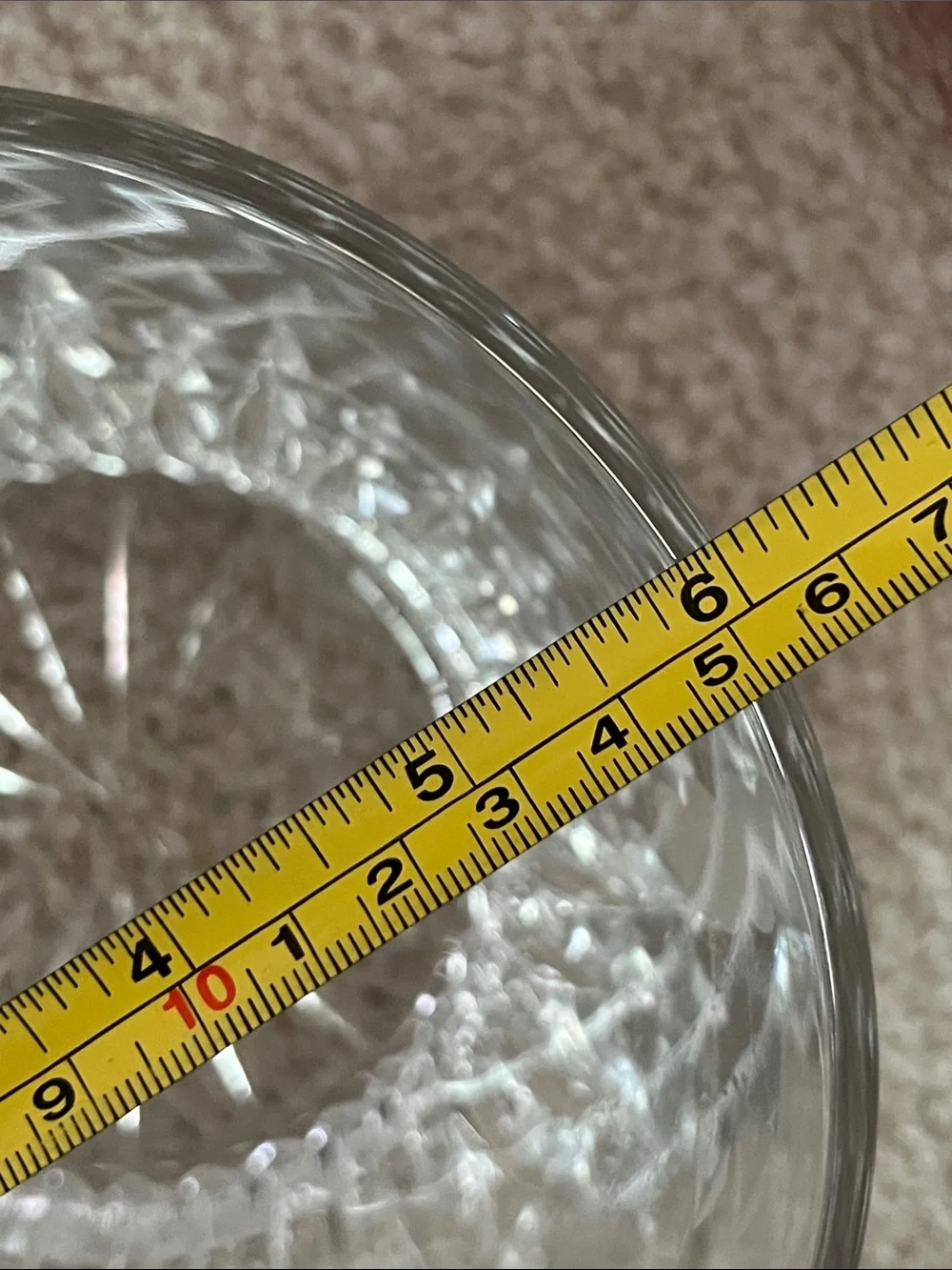 Weighted Glass Ice Bucket with Etching